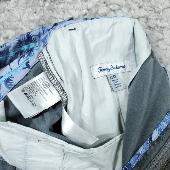 Tommy Bahama Boracay 6” Flat Front Shorts Fog Gray Men’s Size 42 Stretch - Picture 5 of 7